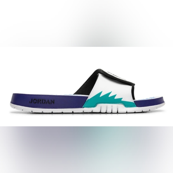 Jordan Hydro GRAPE RETRO 5 Slide Sandals in White and Grape Purple Teal New 2025 main image 5